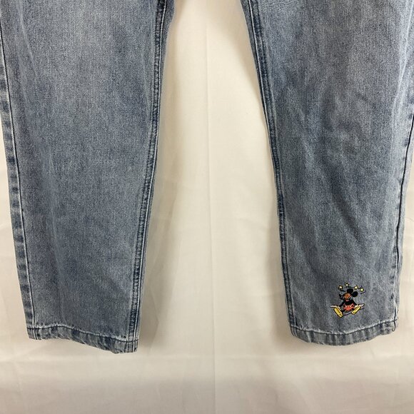 Disney Our Universe Jeans XL Blue Elastic Waist Tapered Leg Pluto Mickey New NWT - Picture 4 of 12